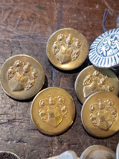 Vintage Military Uniform Buttons