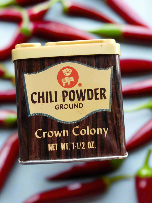 Crown Colony Chili Powder 1.5 ounce tin
