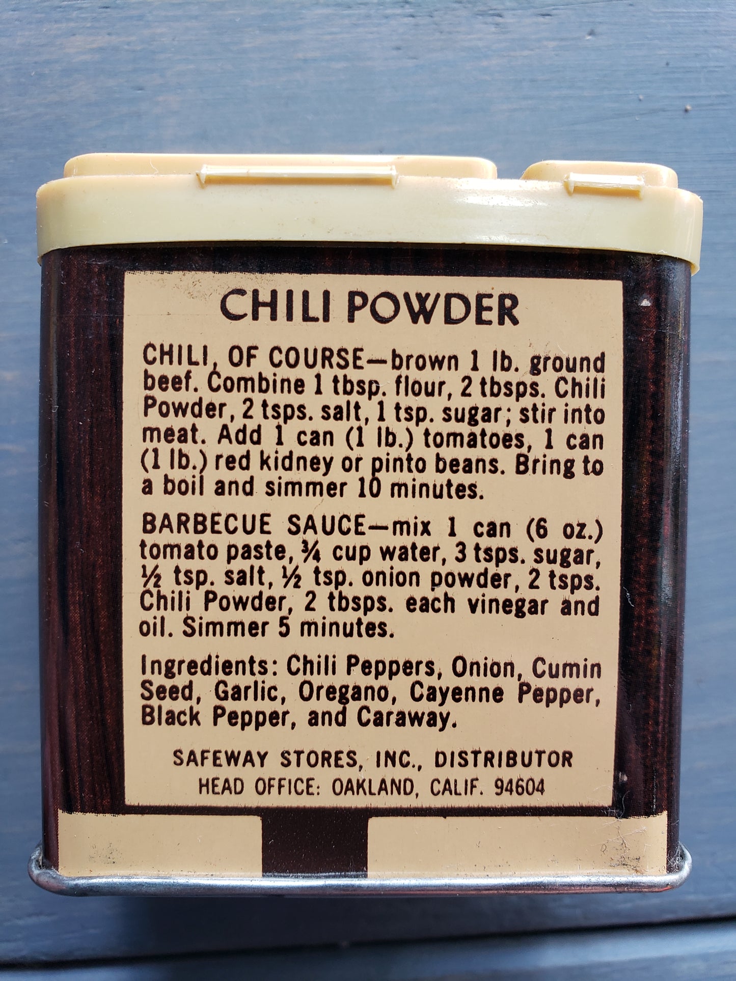 Crown Colony Chili Powder 1.5 ounce tin