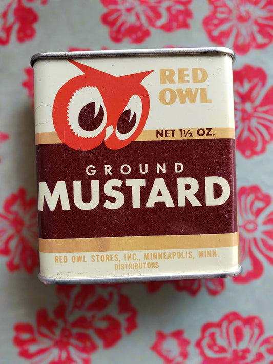Red Owl Mustard tin