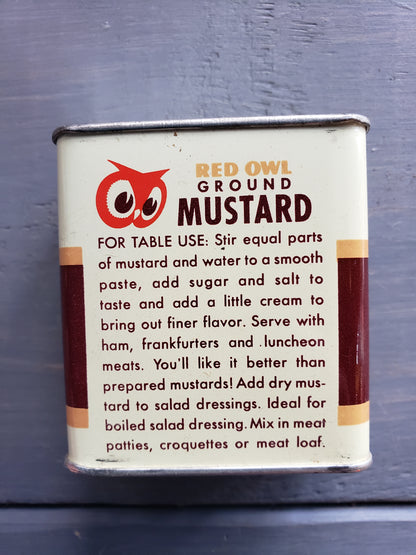 Red Owl Mustard tin