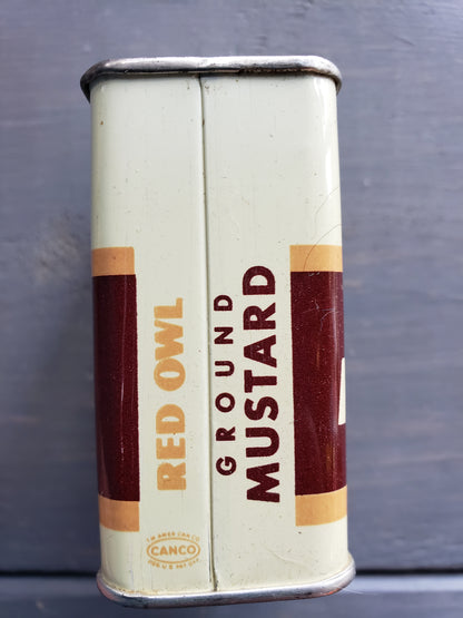 Red Owl Mustard tin
