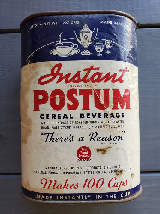 Instant Postum vintage tin