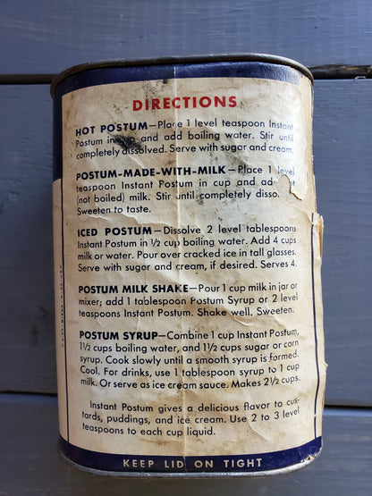 Instant Postum vintage tin