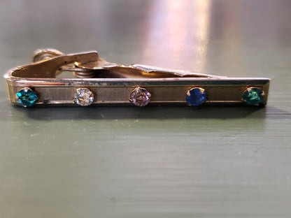 Jewelmont multi stone tie bar 1/20 12K GF