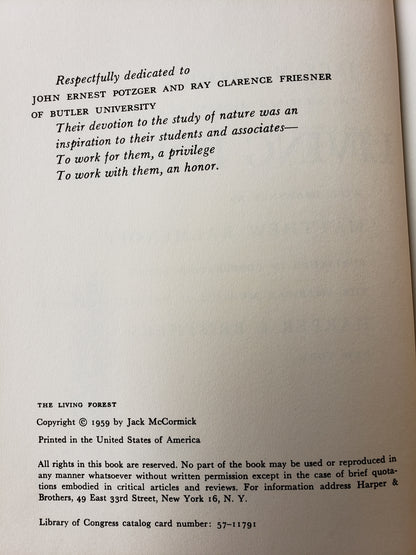 The Living Forest by Jack McCormick (1959)
