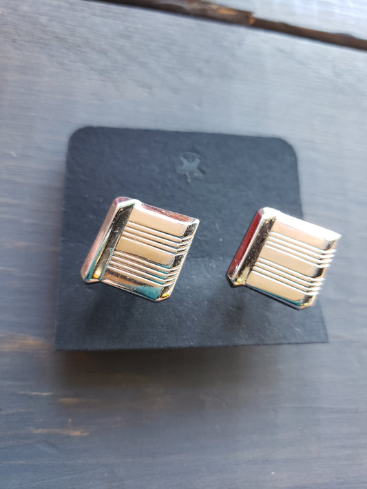 Silver Book Style Cuff Link set