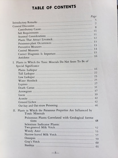Poisonous Plants and Livestock Poisoning (1953)