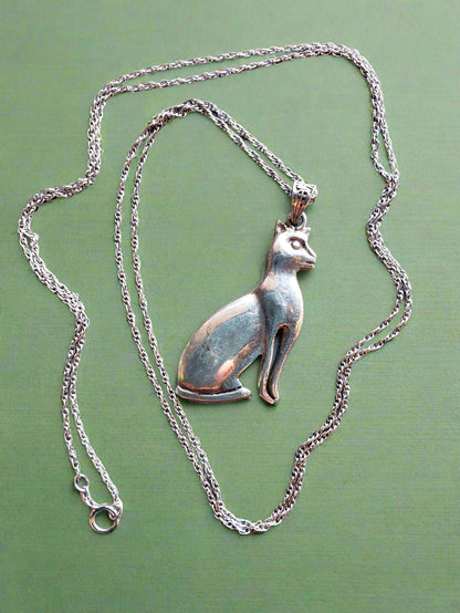 .925 Cat Pendant & 30 inch chain.