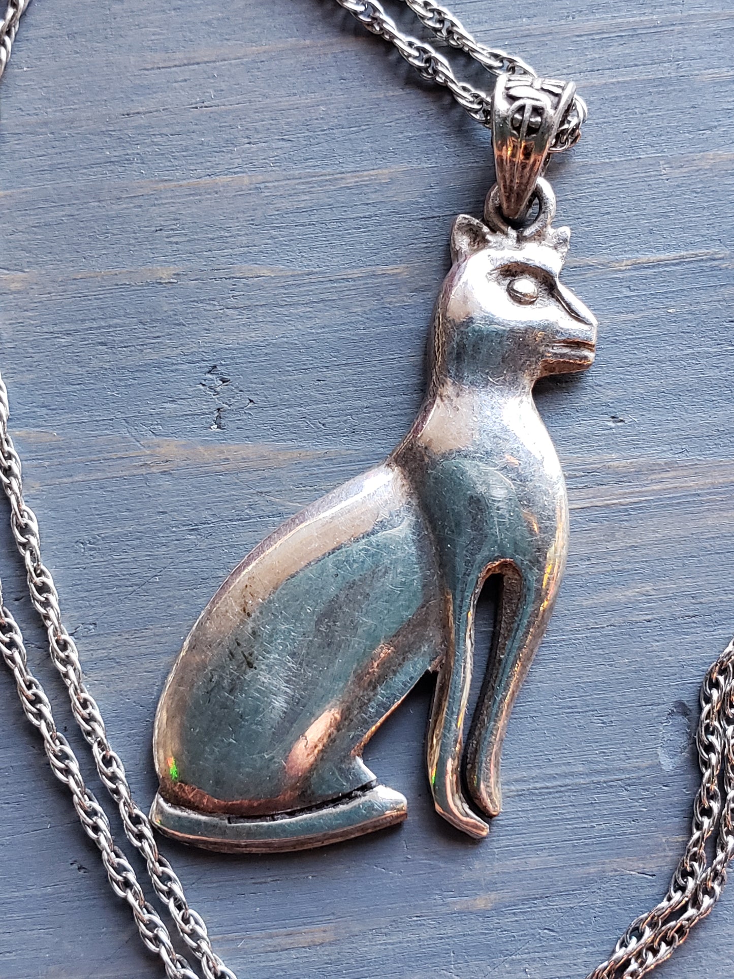 .925 Cat Pendant & 30 inch chain.
