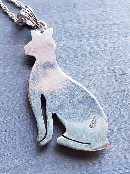 .925 Cat Pendant & 30 inch chain.