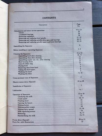 McCormick-Deering Cream Separators Owner's Manual (1946)