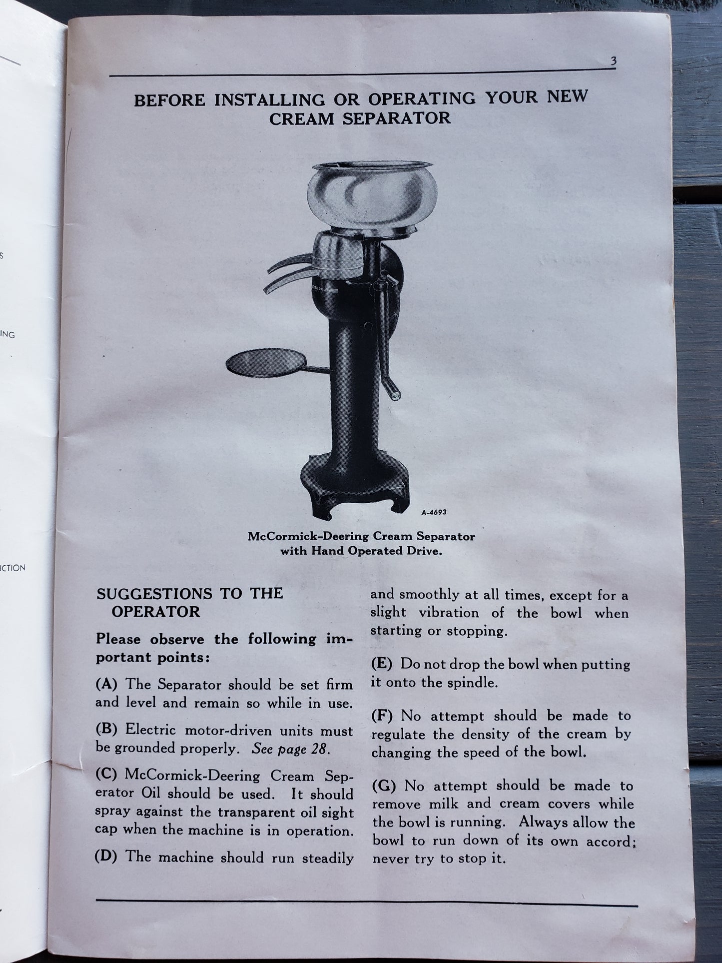 McCormick-Deering Cream Separators Owner's Manual (1946)