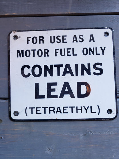 TETRAETHYL 1950s gas pump plate