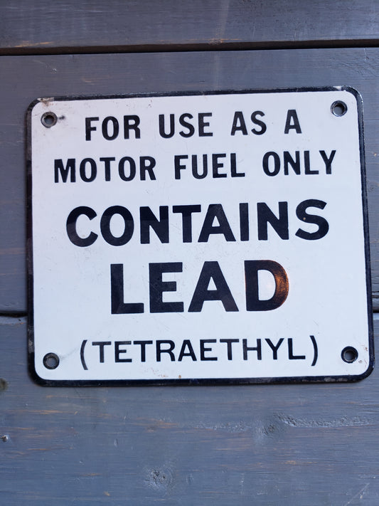 TETRAETHYL 1950s gas pump plate