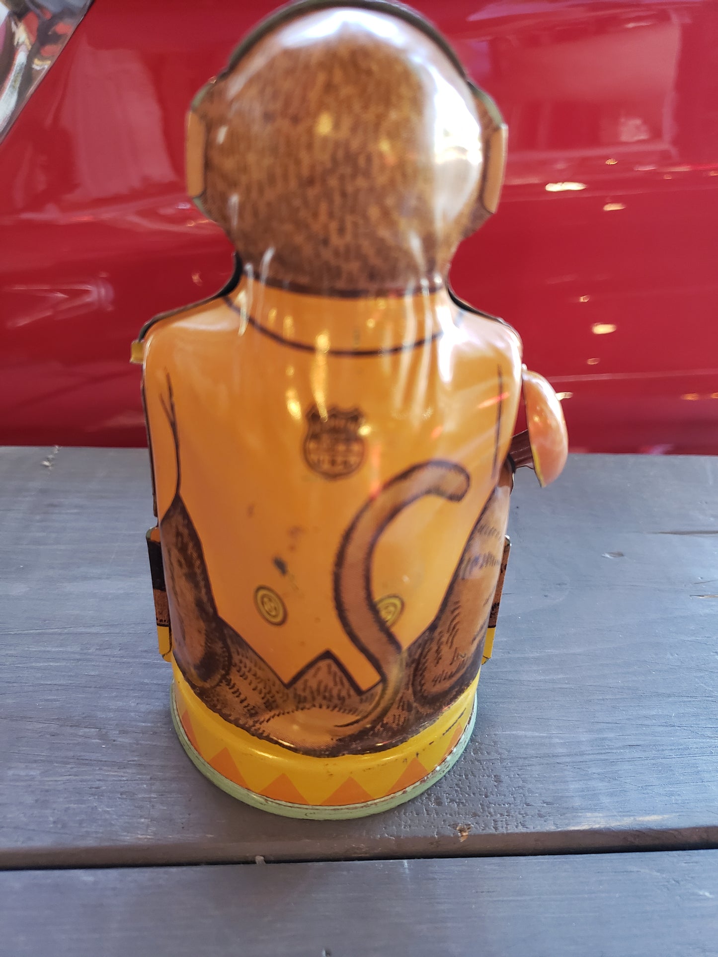 1940s J. Chein Tin monkey bank