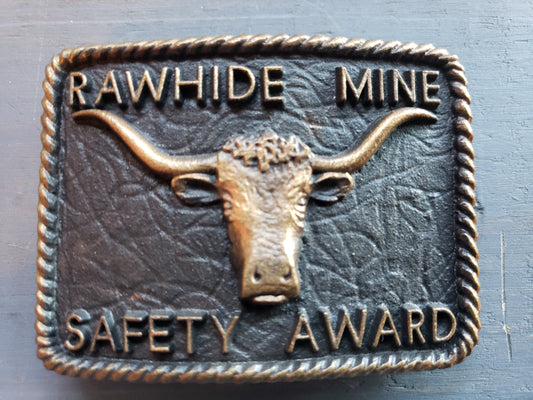 Rawhide Mine Safety Award belt buckle