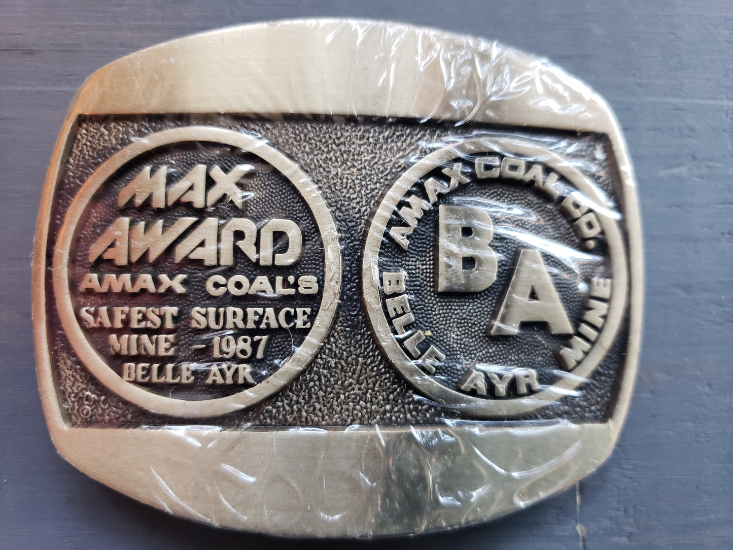 1987 AMAX Coal Co. belt buckle