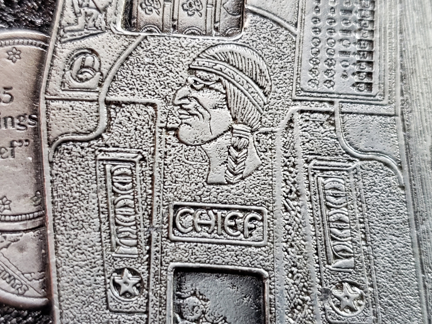1935 Jennings Chief slot machine belt buckle