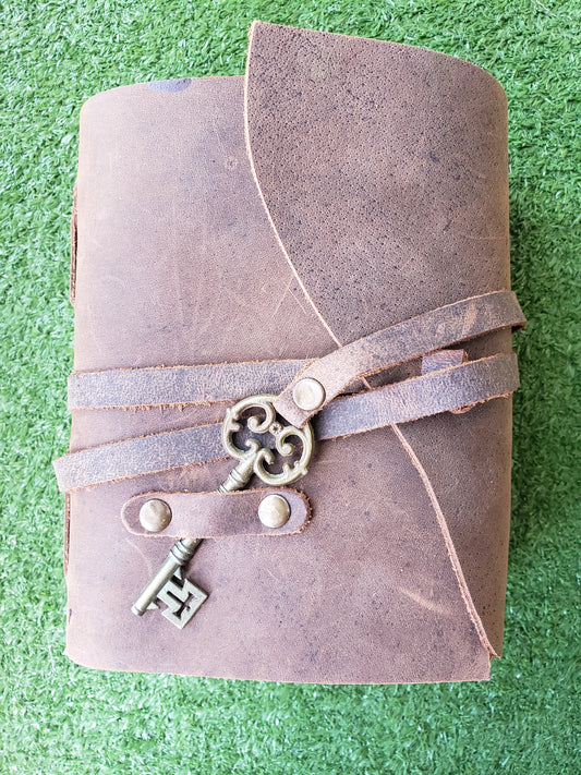 Victorian Journal - Leather Cover with Key