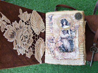 Victorian Journal - Leather Cover with Key