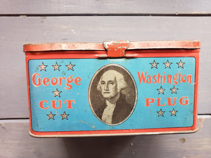 George Washington Cut Plug tobacco tin