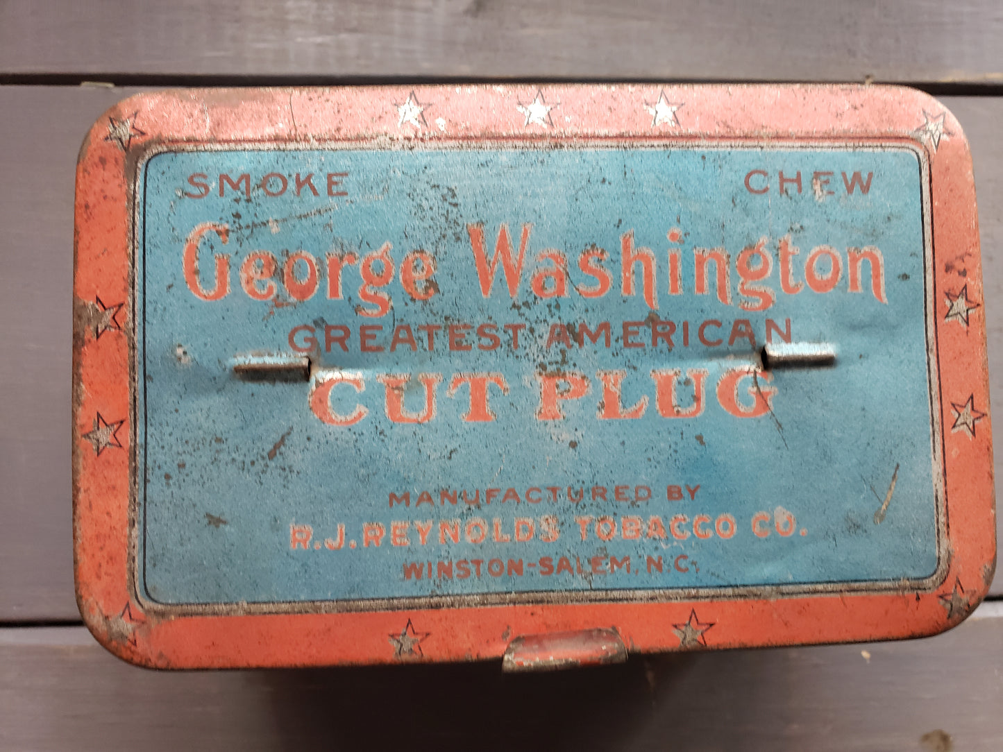 George Washington Cut Plug tobacco tin