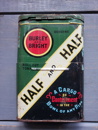 Burley and Bright Half and Half tobacco tin