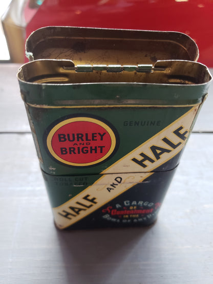 Burley and Bright Half and Half tobacco tin