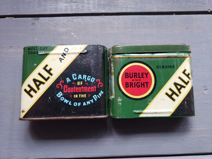 Burley and Bright Half and Half tobacco tin