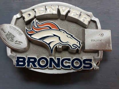 Denver Broncos vintage belt buckle