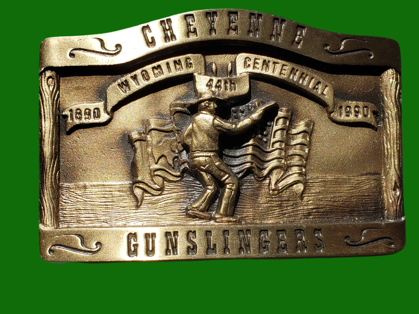 Cheyenne Gunslingers Centennial Belt Buckle