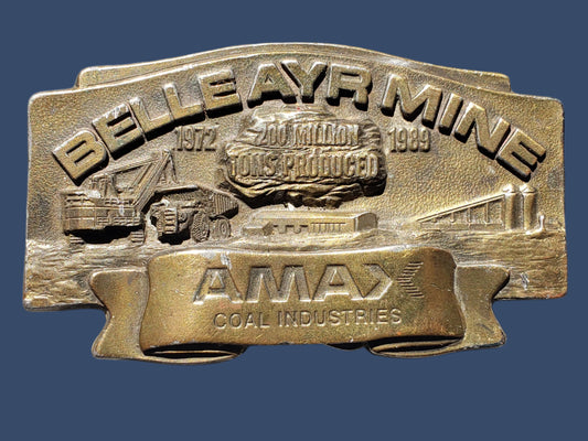 AMAX Belle Ayr Mine belt buckle