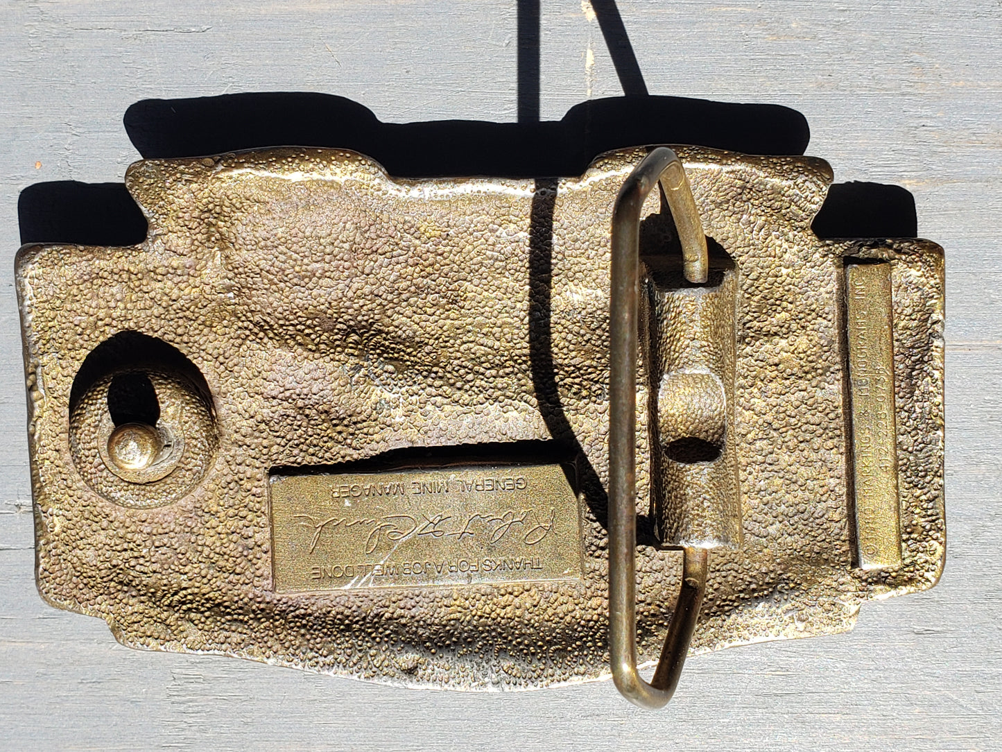 AMAX Belle Ayr Mine belt buckle