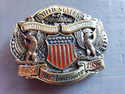 200th Anniversary of US Constitution belt buckle