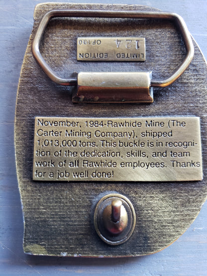 Rawhide Mine belt buckle