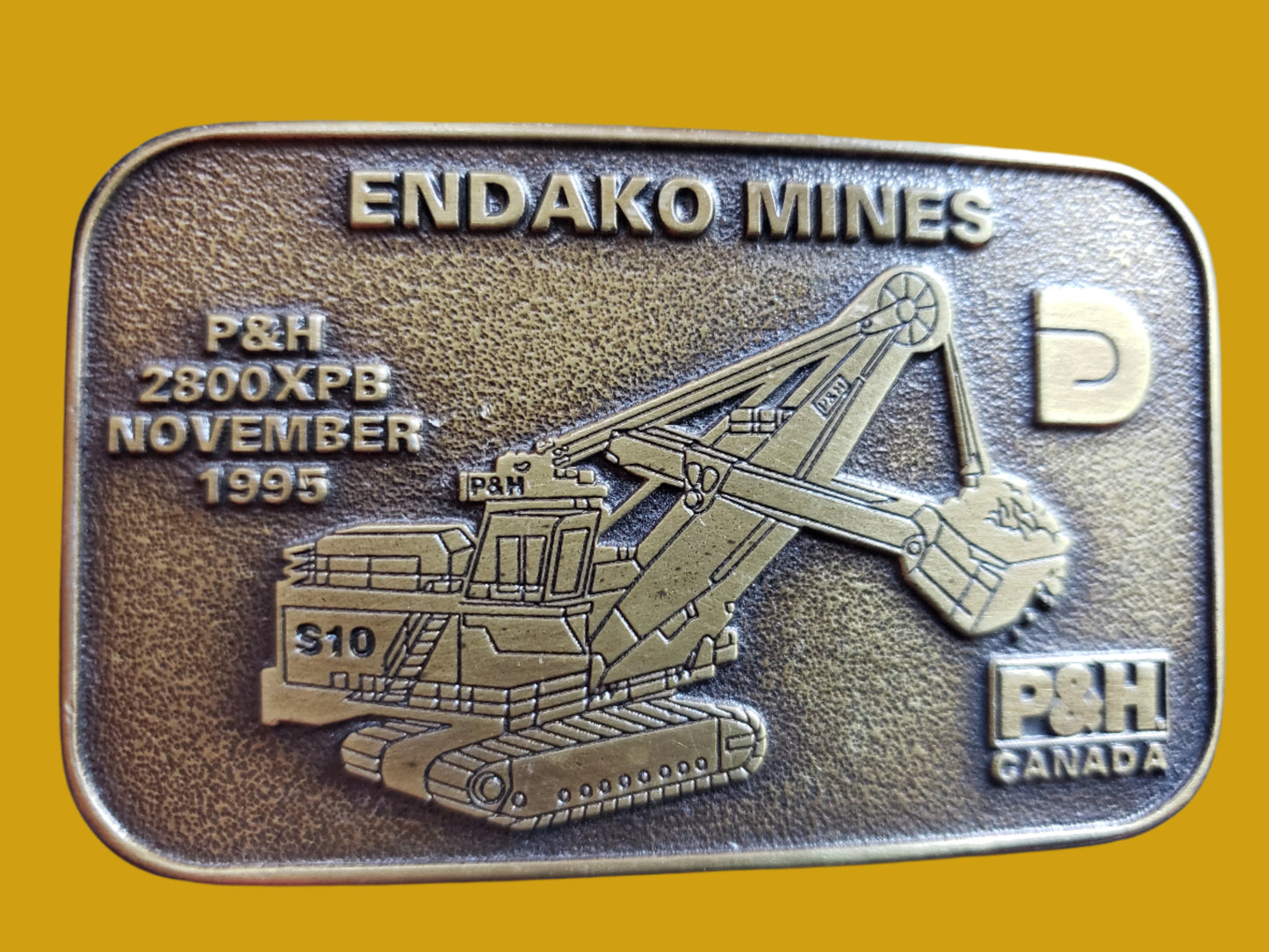 Endako Mines P & H of Canada belt buckle