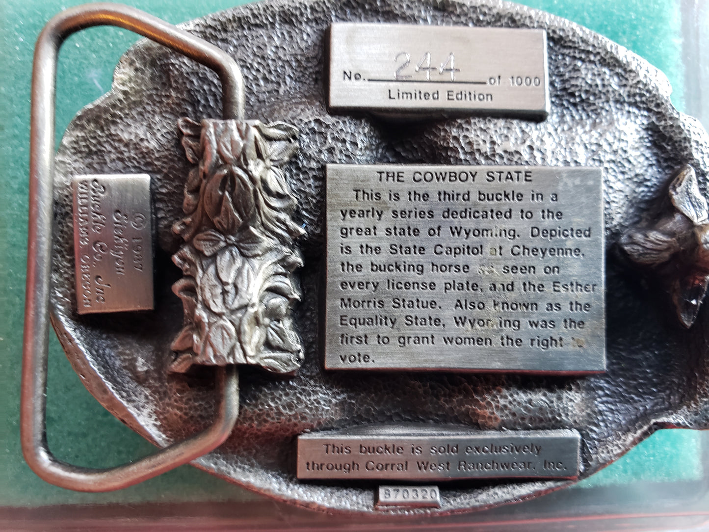 Wyoming Collectible belt buckle