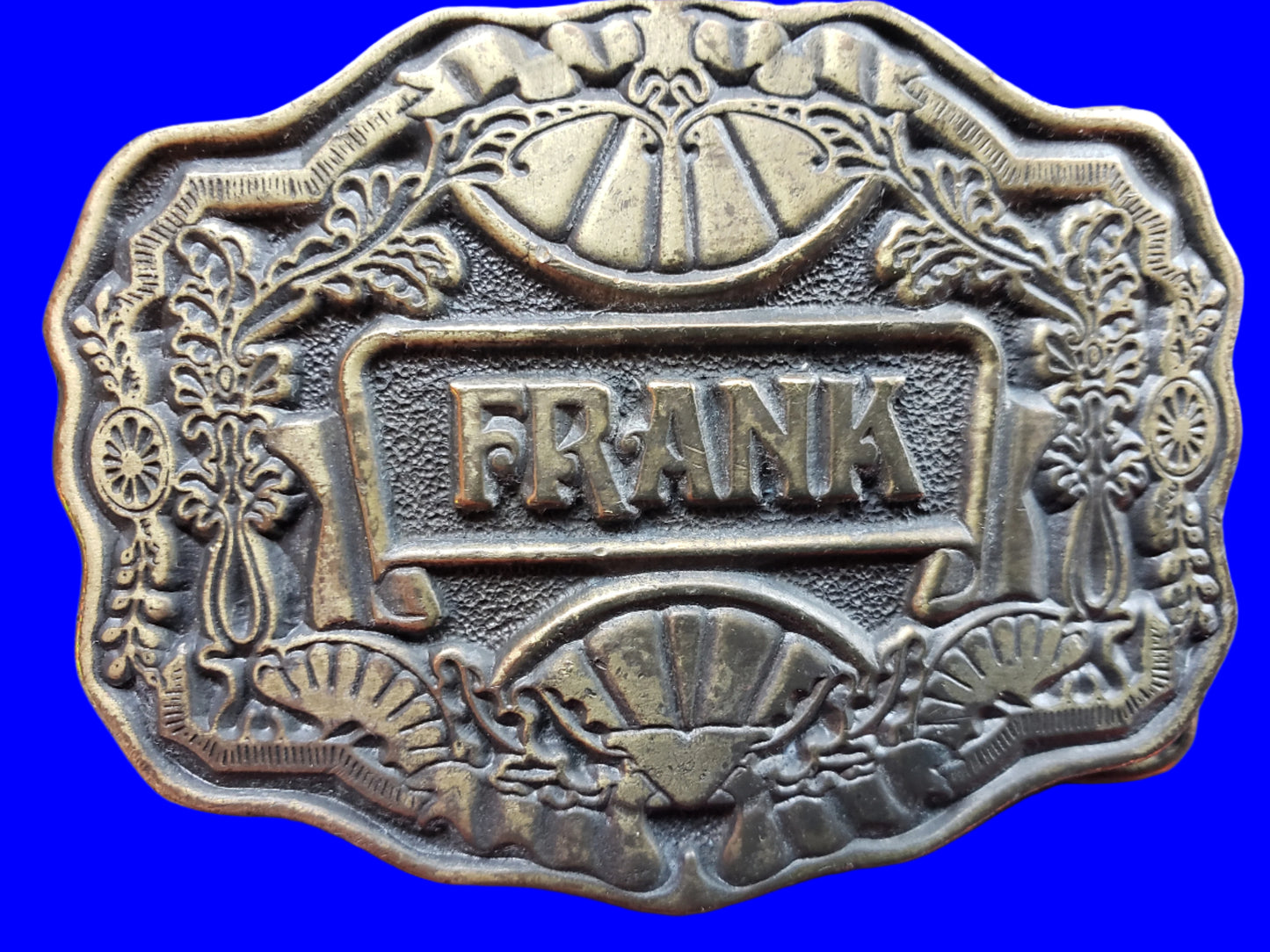 FRANK name belt buckle