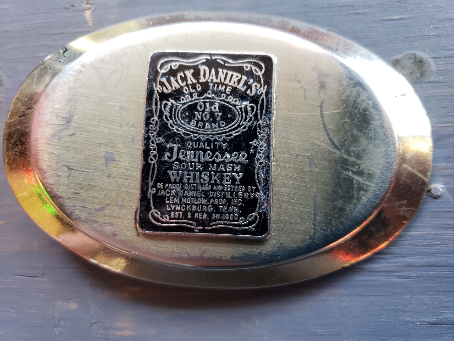 Jack Daniels logo belt buckle