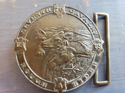 Seventh Cavalry Rough Rider belt buckle