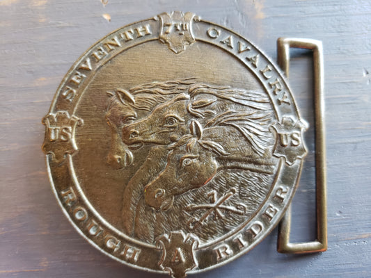 Seventh Cavalry Rough Rider belt buckle