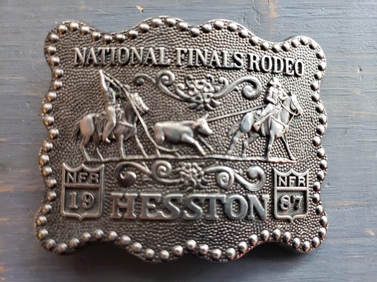 1987 National Finals Rodeo belt buckle