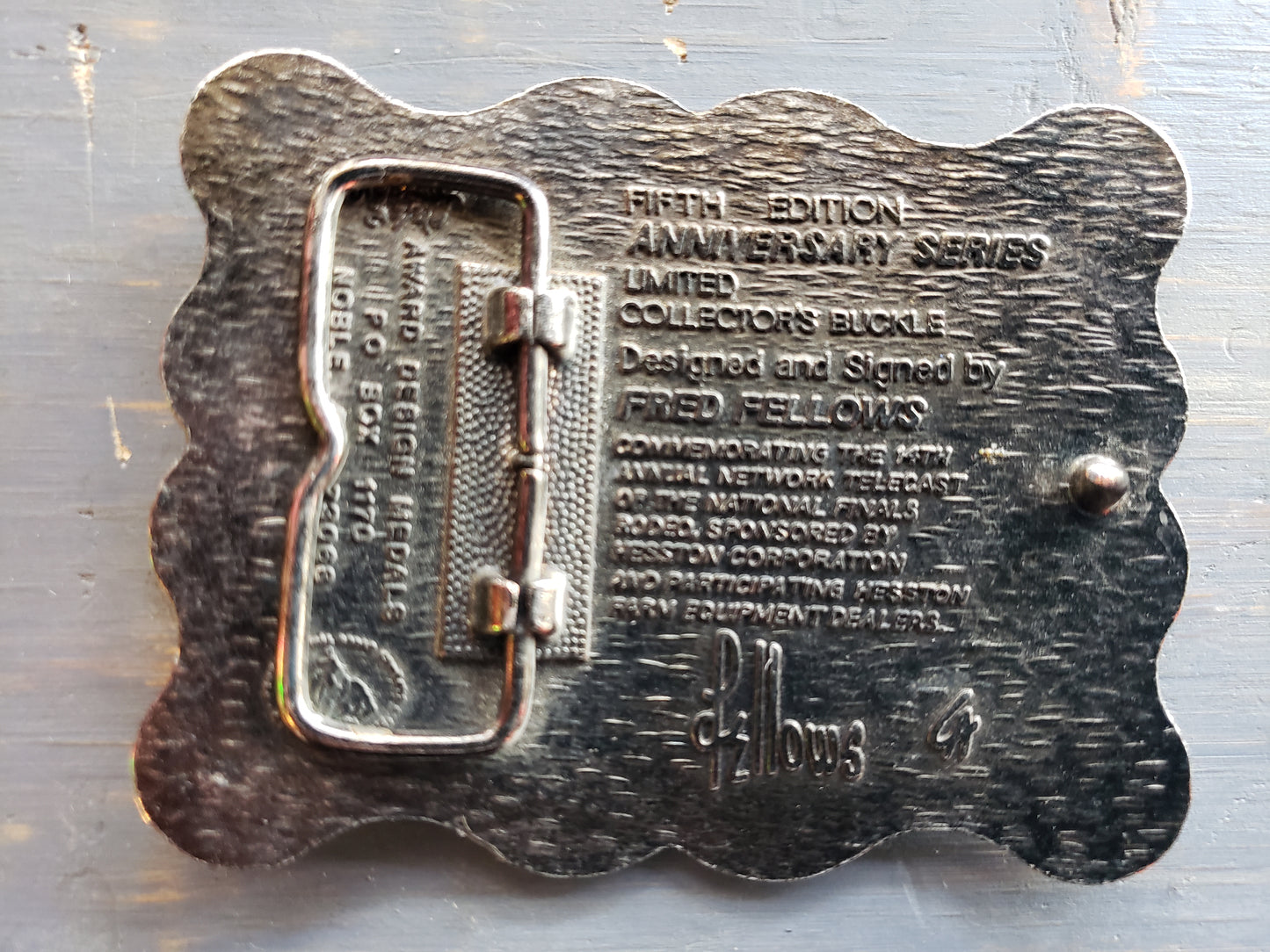 1987 National Finals Rodeo belt buckle