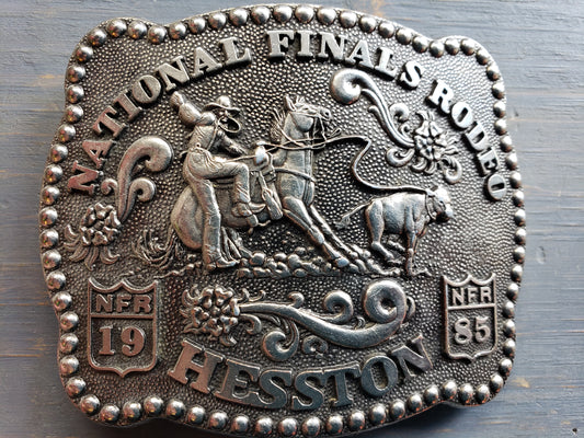 1985 National Finals Rodeo belt buckle