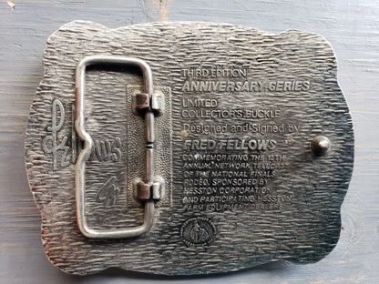 1985 National Finals Rodeo belt buckle