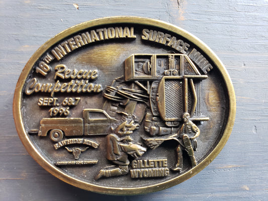 1996 Mine Rescue Competition belt buckle
