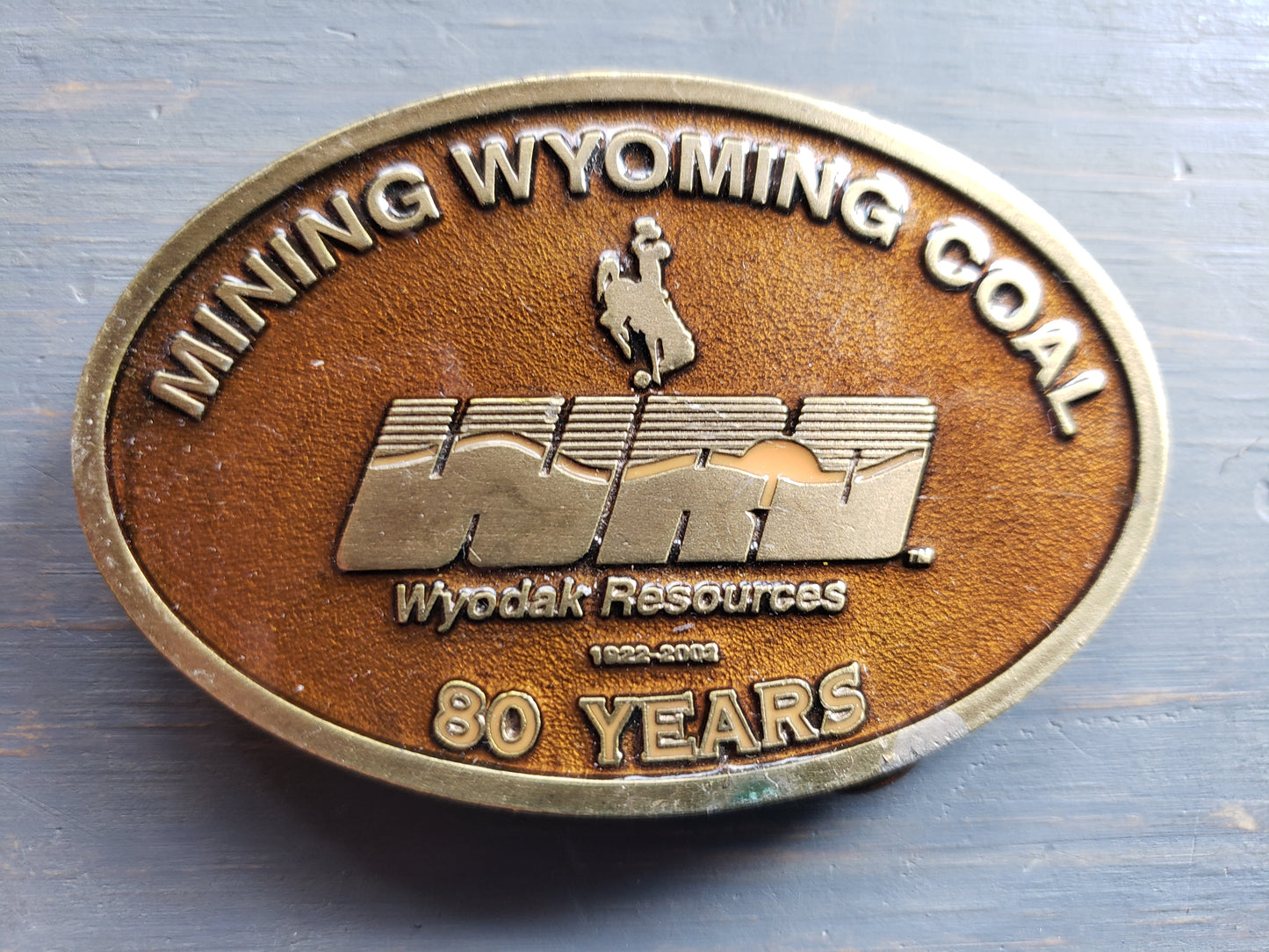 80 years Wyodak Resources mine belt buckle