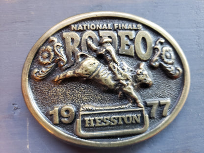 1977 National Finals Rodeo belt buckle