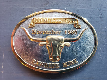 1989 Rawhide Mine belt buckle